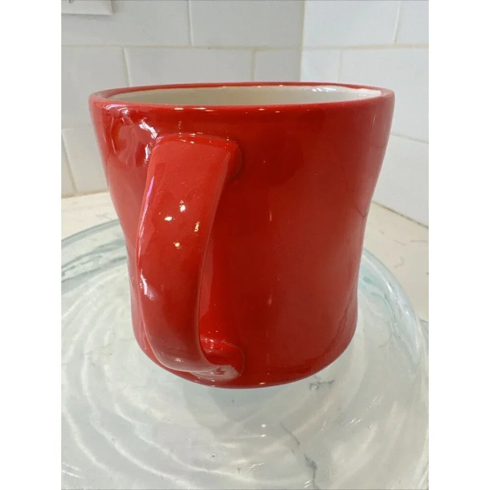 Anthropologie Ceramic Hand Painted Monogram Initial Mug Letter 